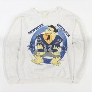 Dallas Cowboys Fred Flintstone Sweatshirt Cartoon 1994 90S Nfl